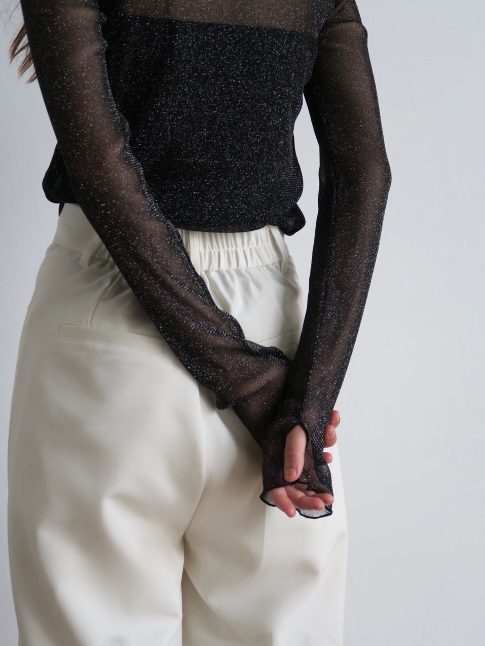[ sample sale ] glitter sheer tops