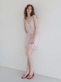 【AMOMMA】SATIN LACE SLIP DRESS
