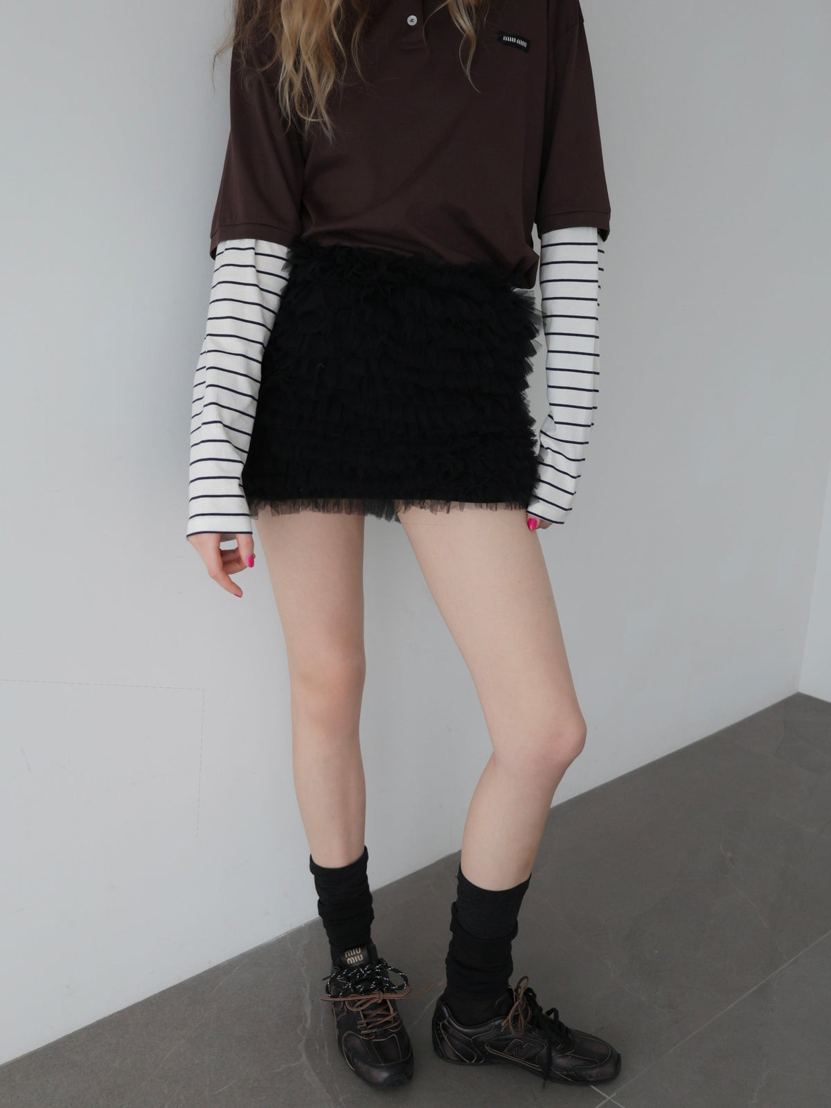 【AMOMMA】AUDREY TULLE SKORT