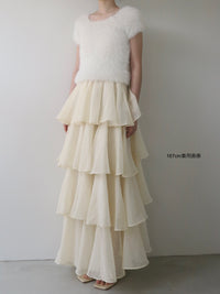 【célon】frilly tiered dress
