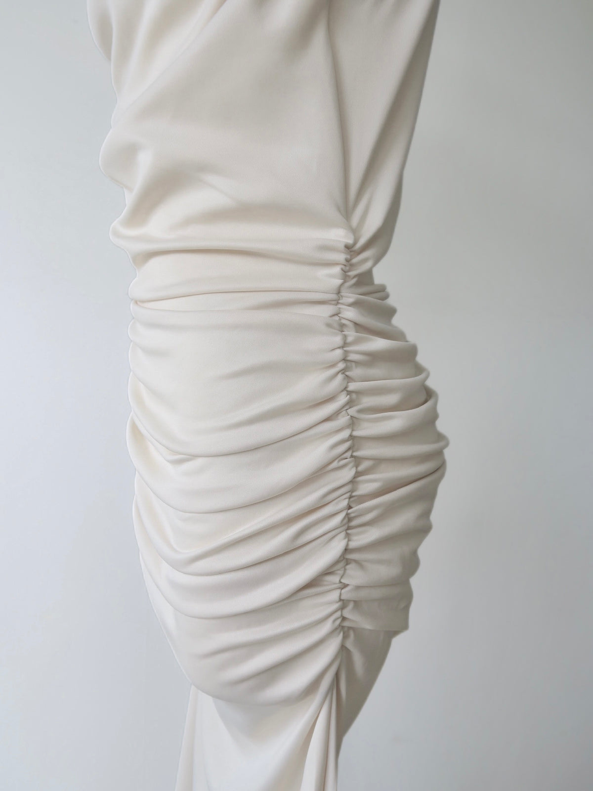 sleek draped maxi dress