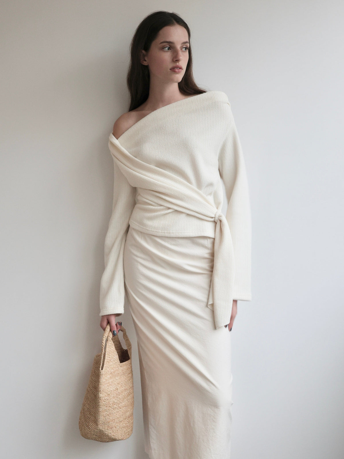 【SAMPLE SALE / miies miim】off shoulder drape tops
