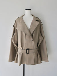 [AMOMMA] ISABELLA SHORT TRENCH COAT