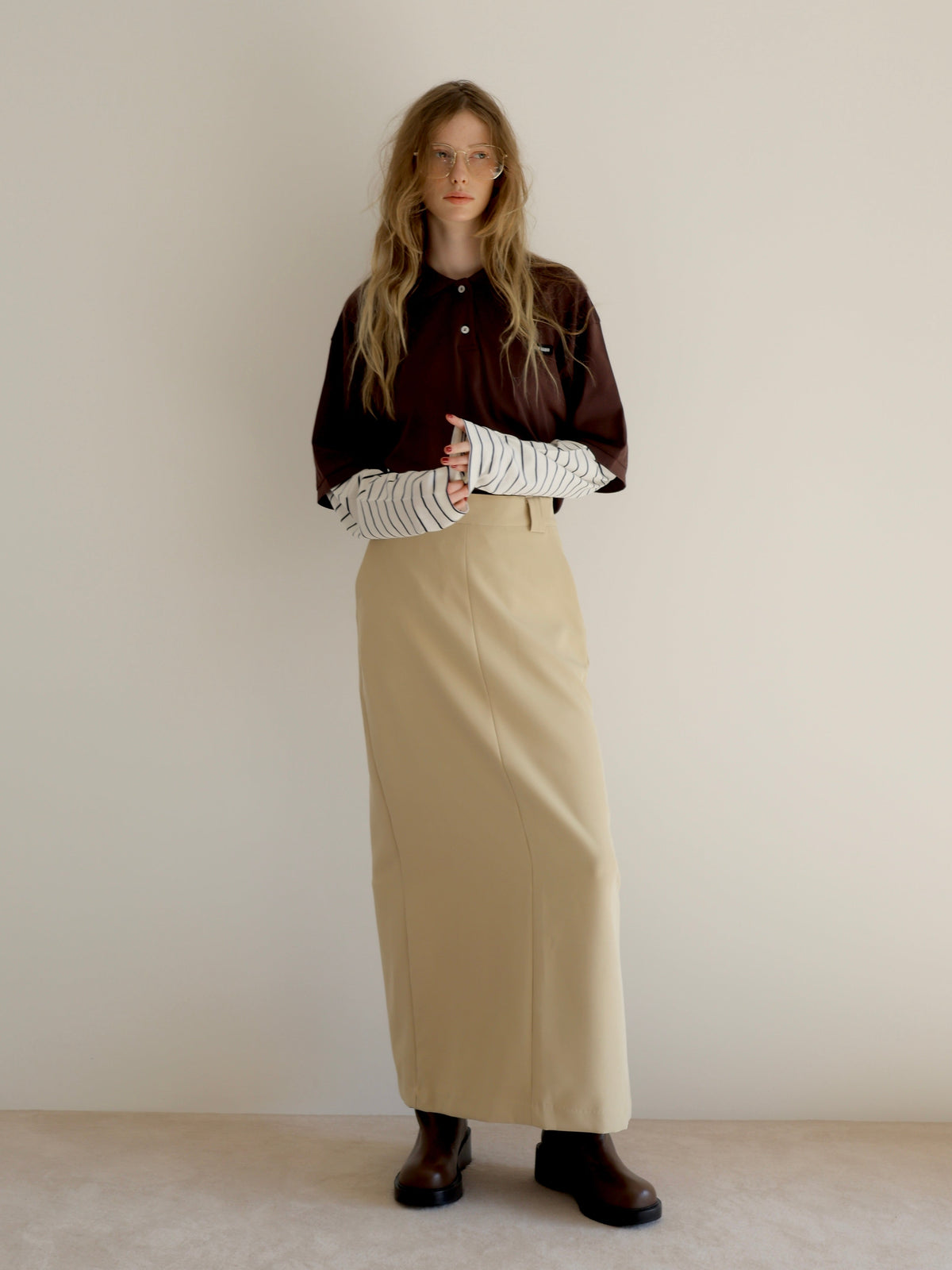 [ sample sale ] straight maxi skirt