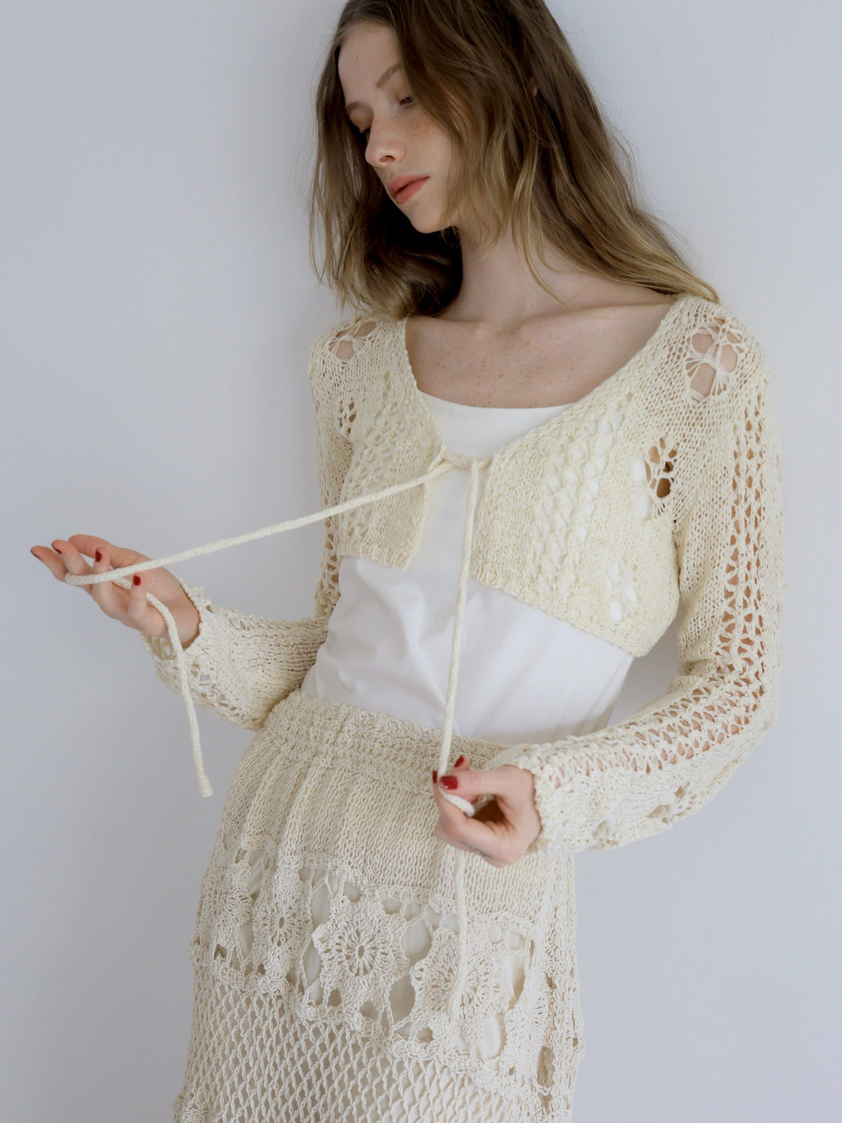 openwork knit bolero
