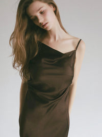 【célon】asymmetry drape cami dress