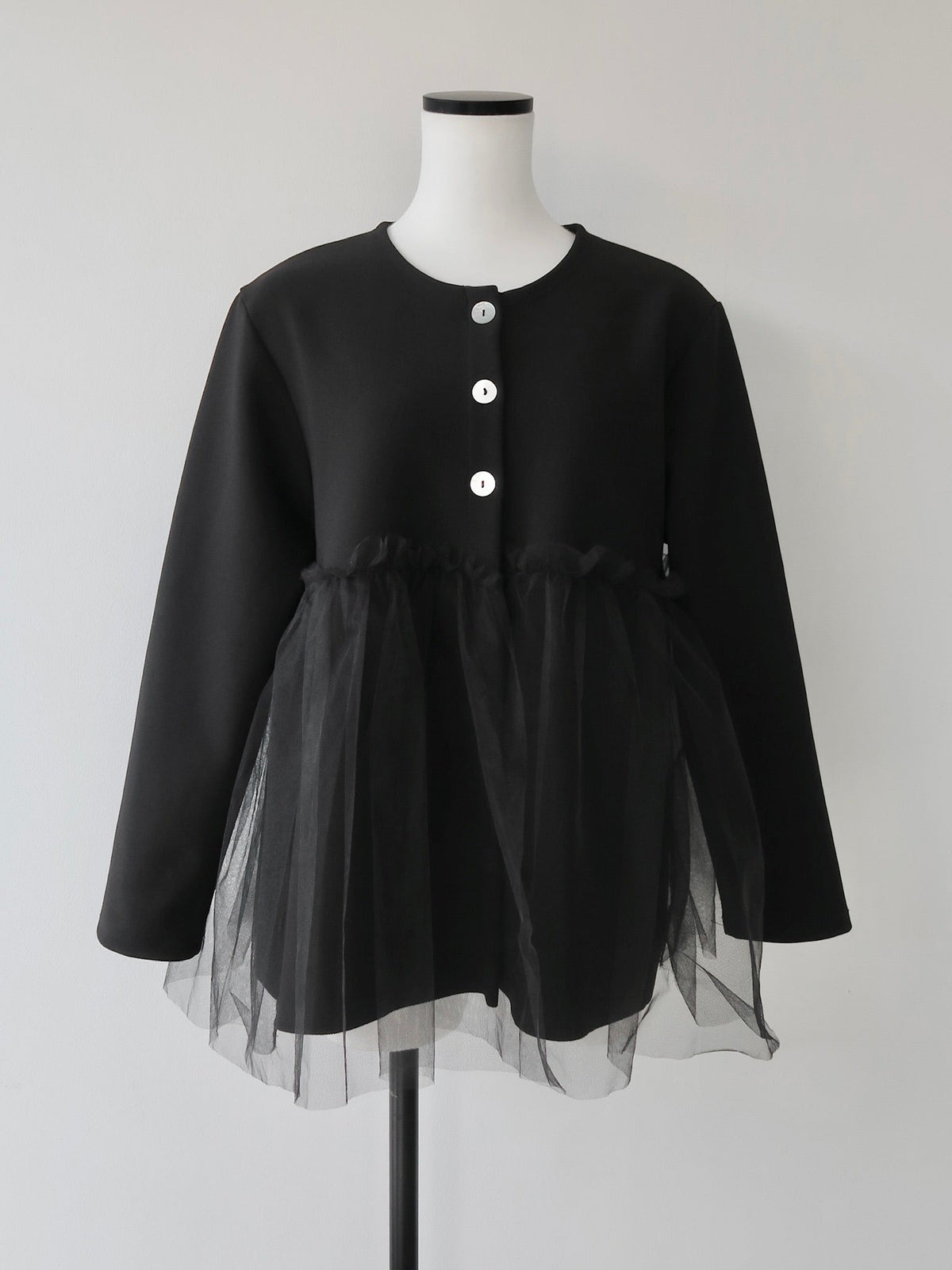【SAMPLE SALE / swanë】tulle docking cardigan