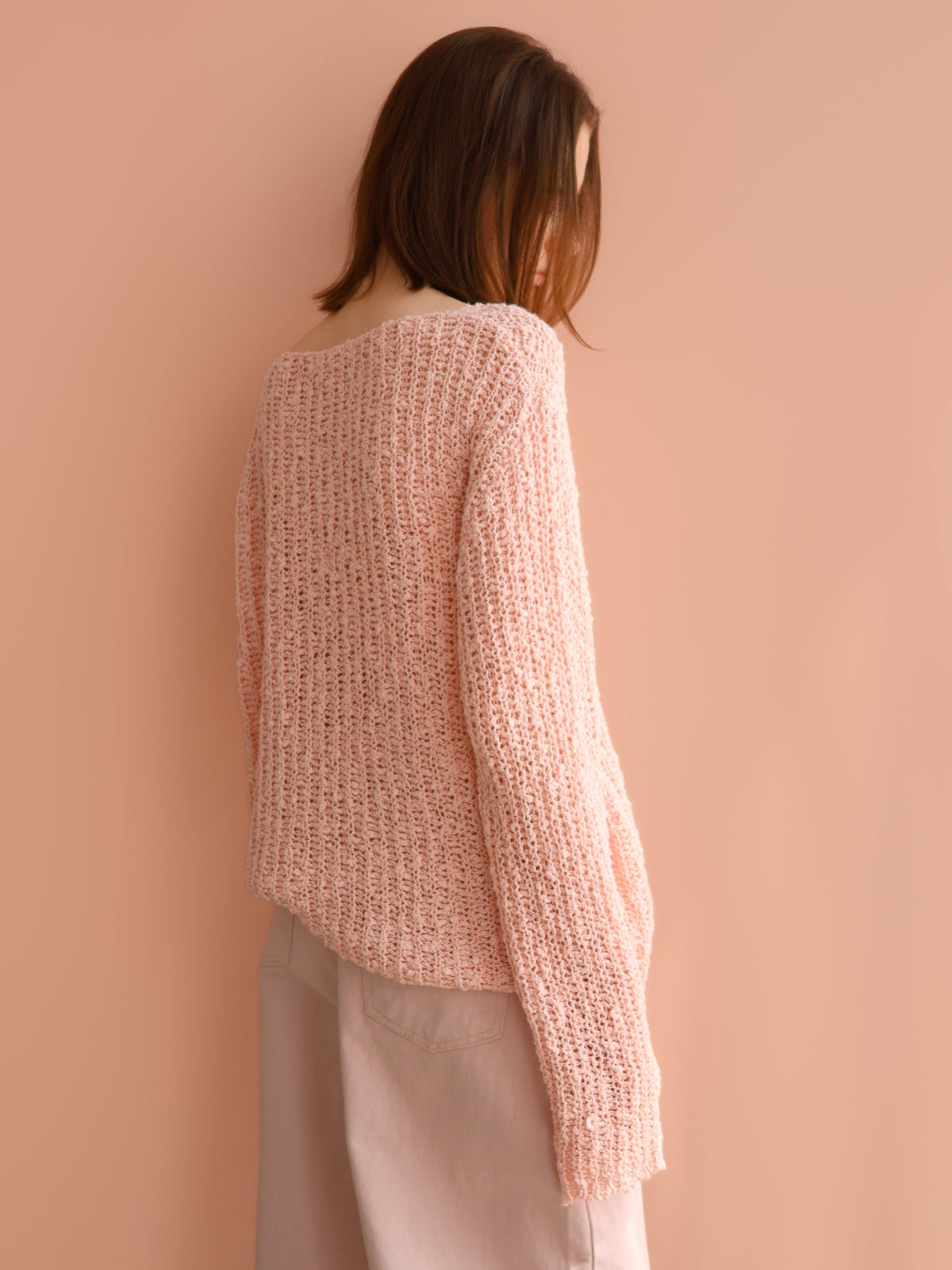 pink rib knit