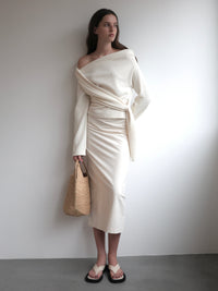 【SAMPLE SALE / miies miim】off shoulder drape tops