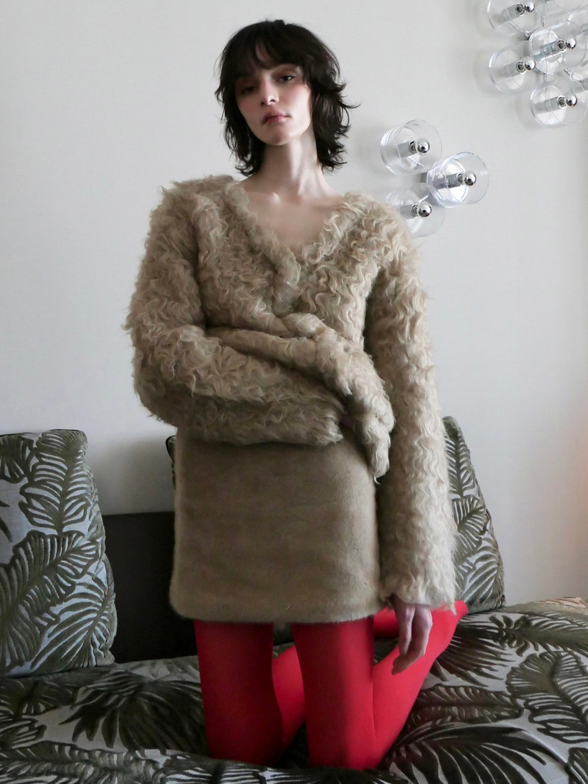 [ SAMPLE SALE ] wool shaggy cardigan
