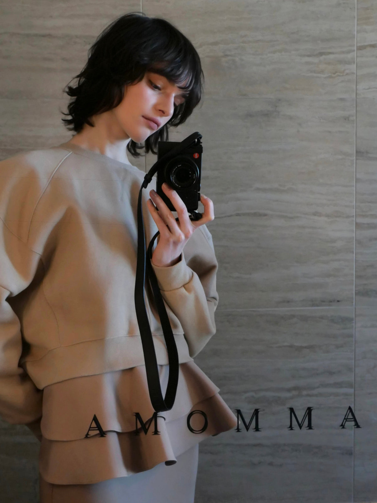 【AMOMMA】PUFF SLEEVE SWEAT - 起毛なし -