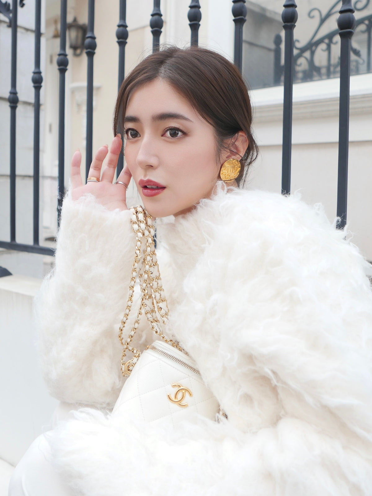 【célon】Poodle Shaggy Knit
