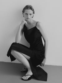 【célon】asymmetry drape cami dress