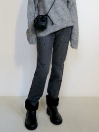【SAMPLE SALE / AMOMMA】HEART TAPERED DENIM