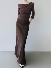 satin bias maxi skirt