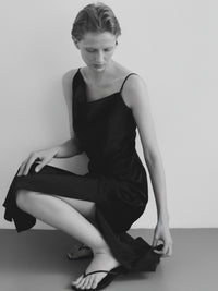 【célon】asymmetry drape cami dress