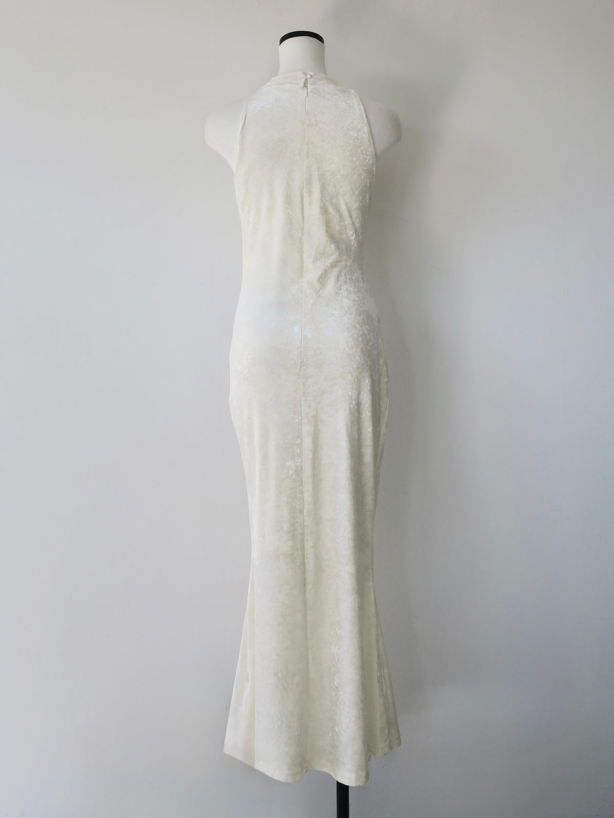 drape velour long dress
