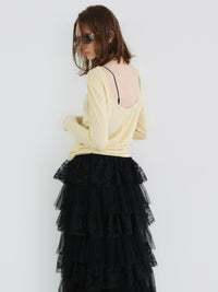 soft sheer long sleeve