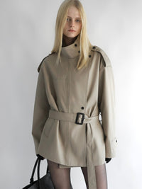 [AMOMMA] ISABELLA SHORT TRENCH COAT