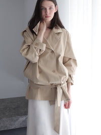 【SAMPLE SALE / célon】modern short trench coat