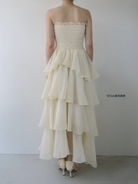 【célon】frilly tiered dress