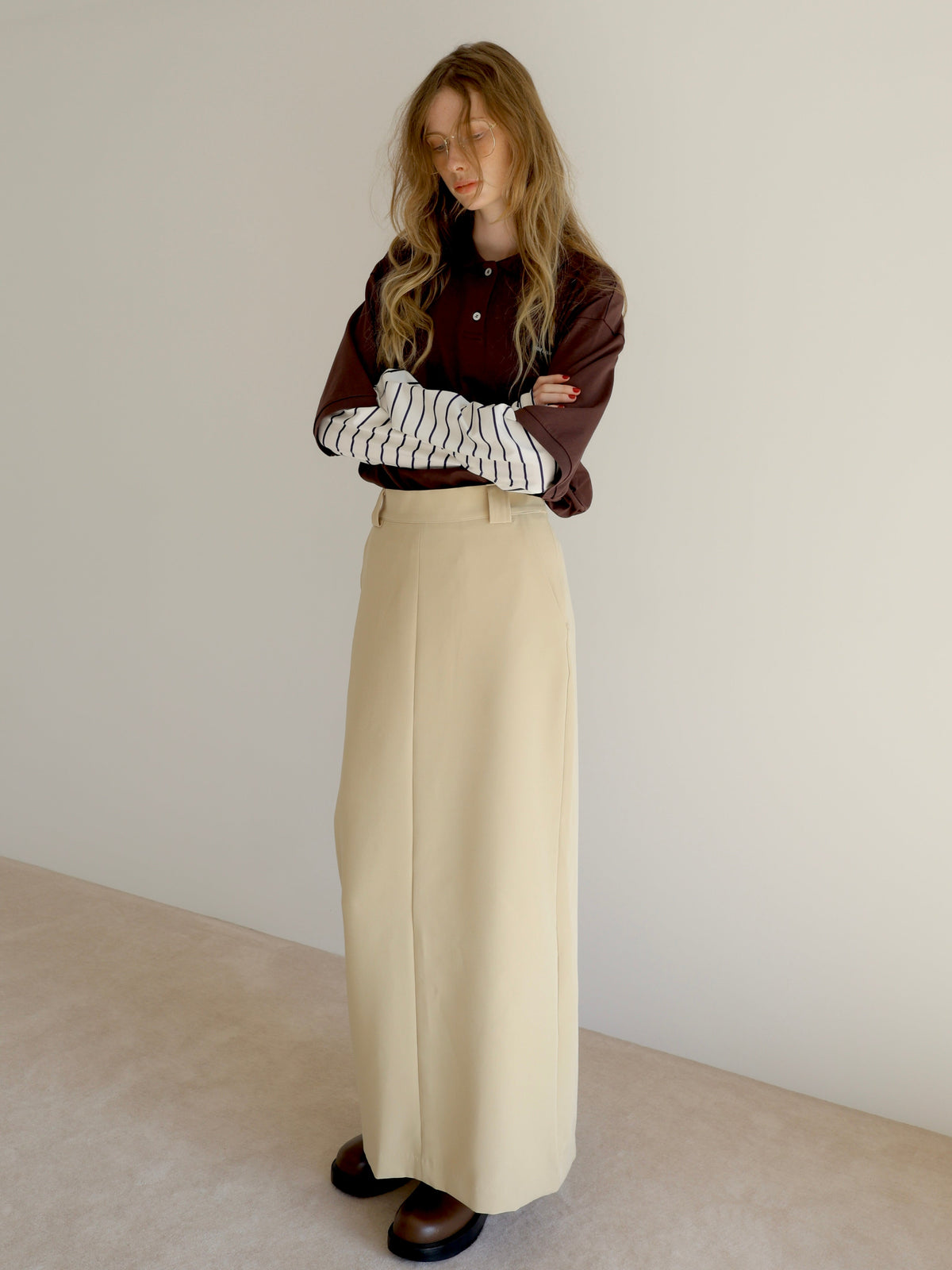 [ sample sale ] straight maxi skirt