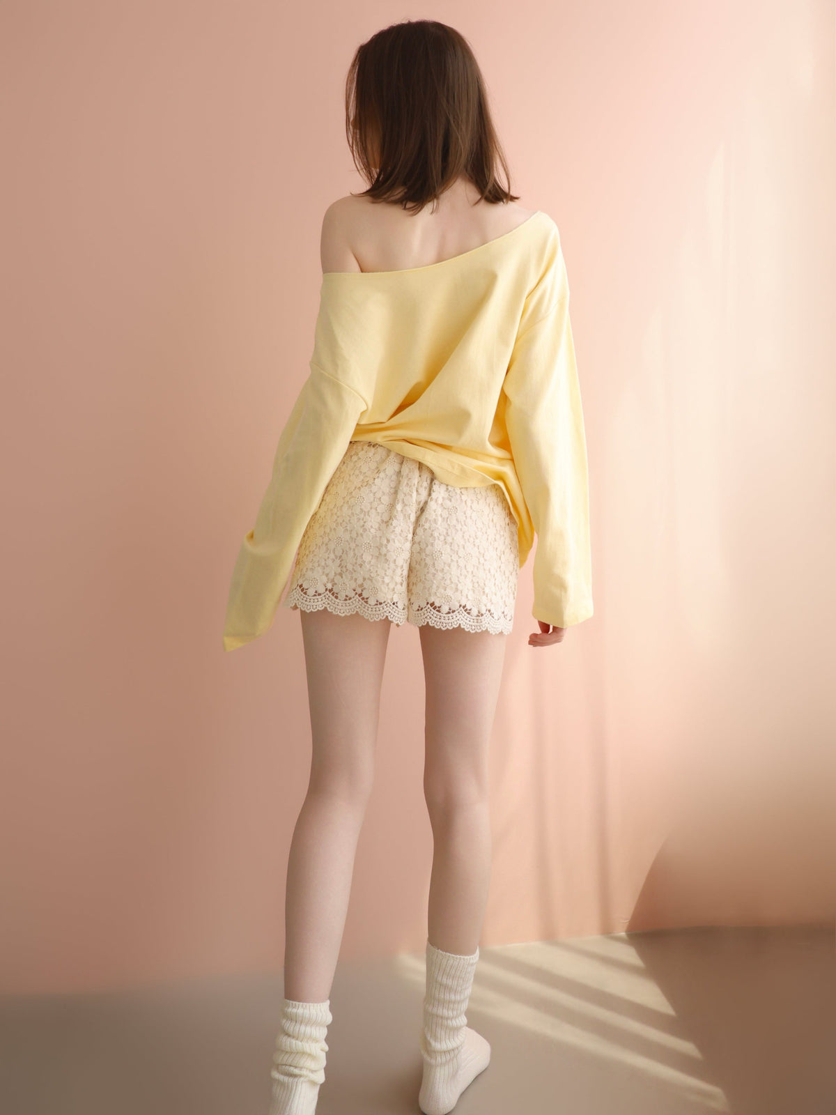 floral lace shorts