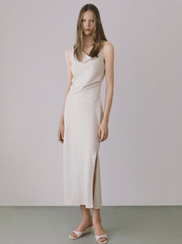 【célon】asymmetry drape cami dress