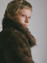 【célon】fur crop jacket