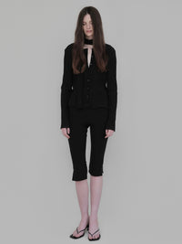 【NOWNS】Seine | Pleats tie cardigan