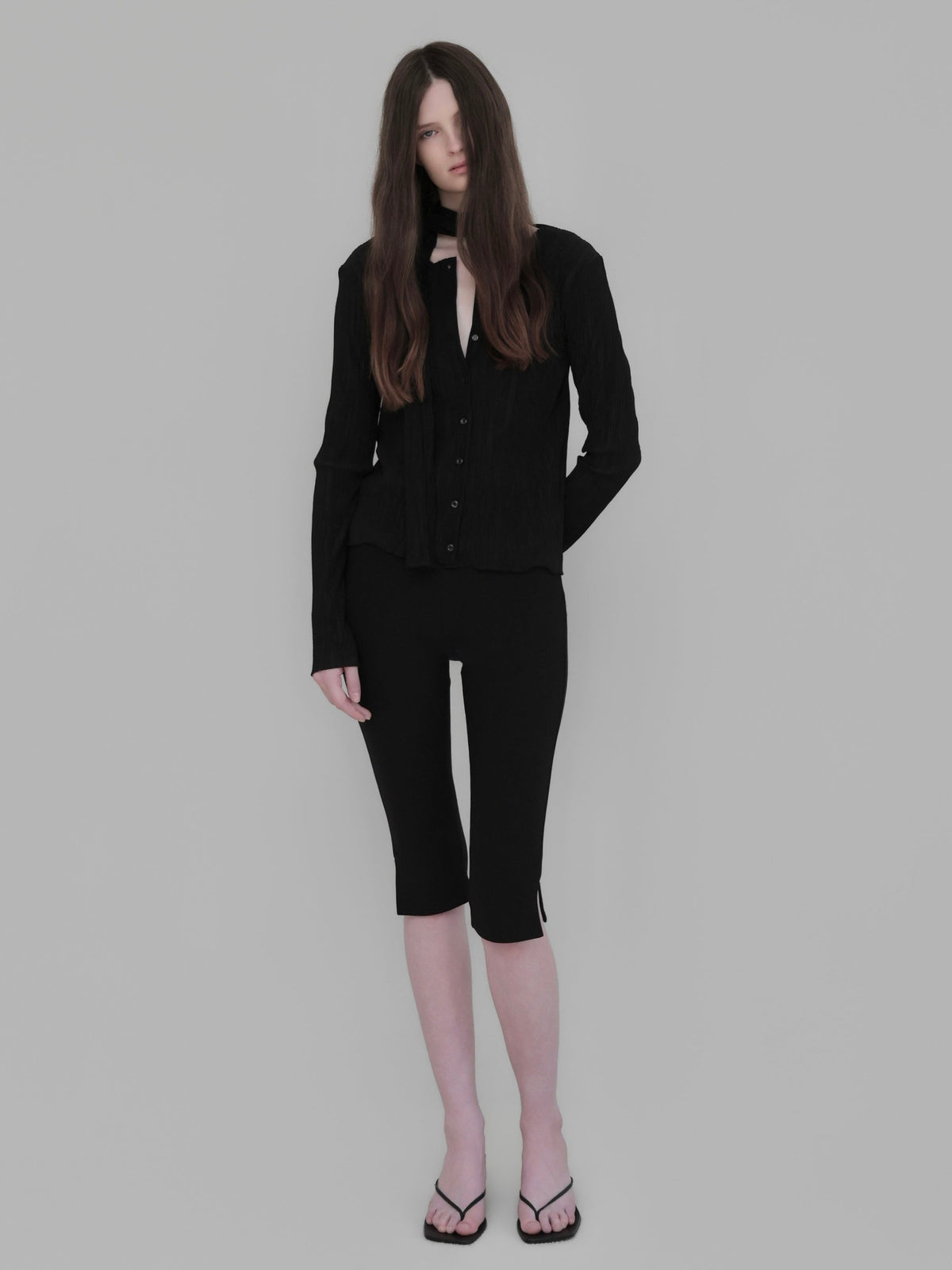 【NOWNS】Seine | Pleats tie cardigan
