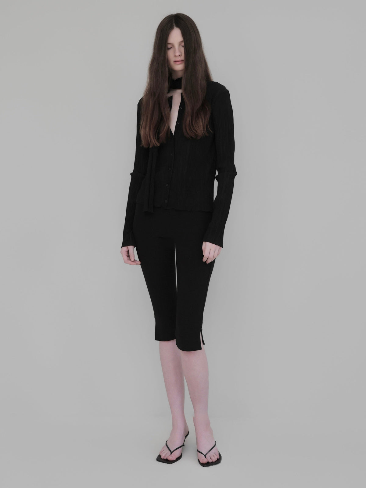 【NOWNS】Seine | Pleats tie cardigan