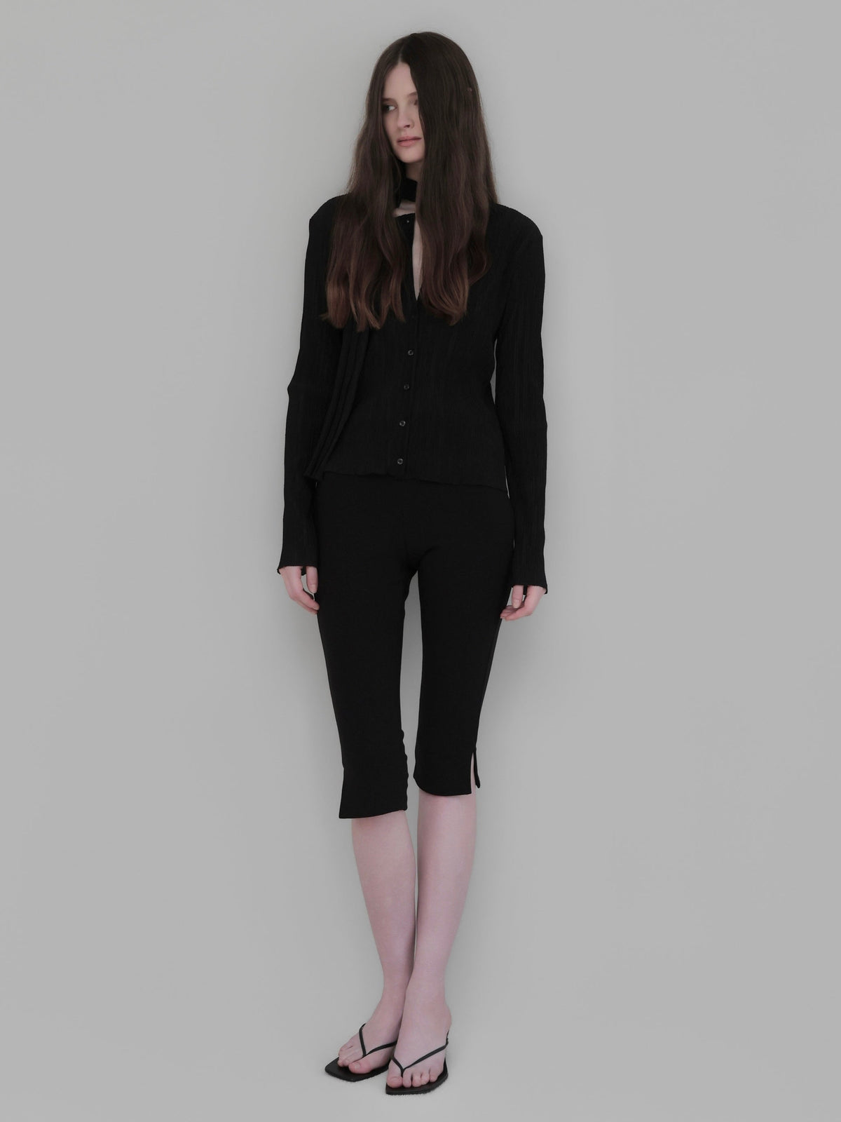 【NOWNS】Seine | Pleats tie cardigan