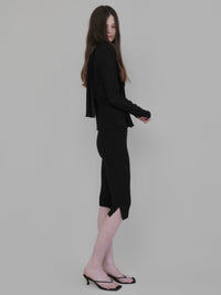 【NOWNS】Seine | Pleats tie cardigan