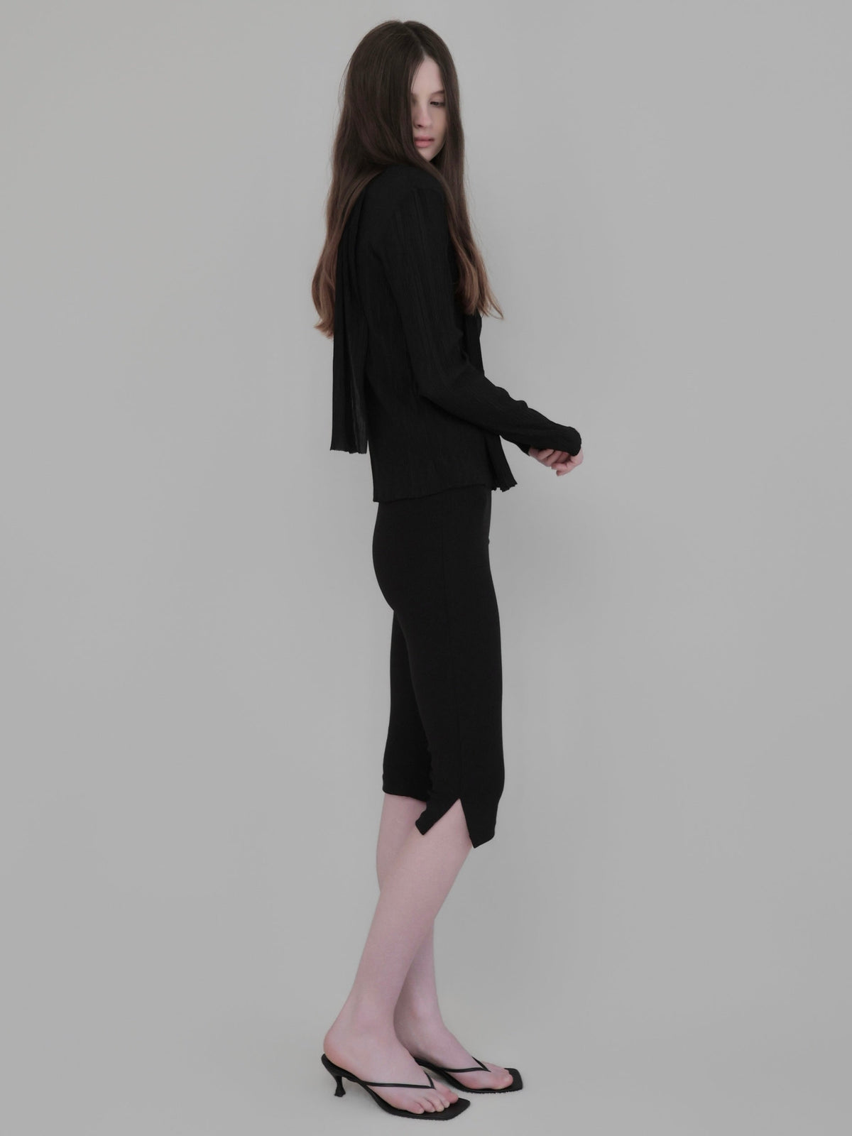 【NOWNS】Seine | Pleats tie cardigan