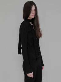 【NOWNS】Seine | Pleats tie cardigan