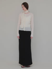 【NOWNS】Seine | Pleats tie cardigan
