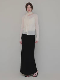 【NOWNS】Seine | Pleats tie cardigan
