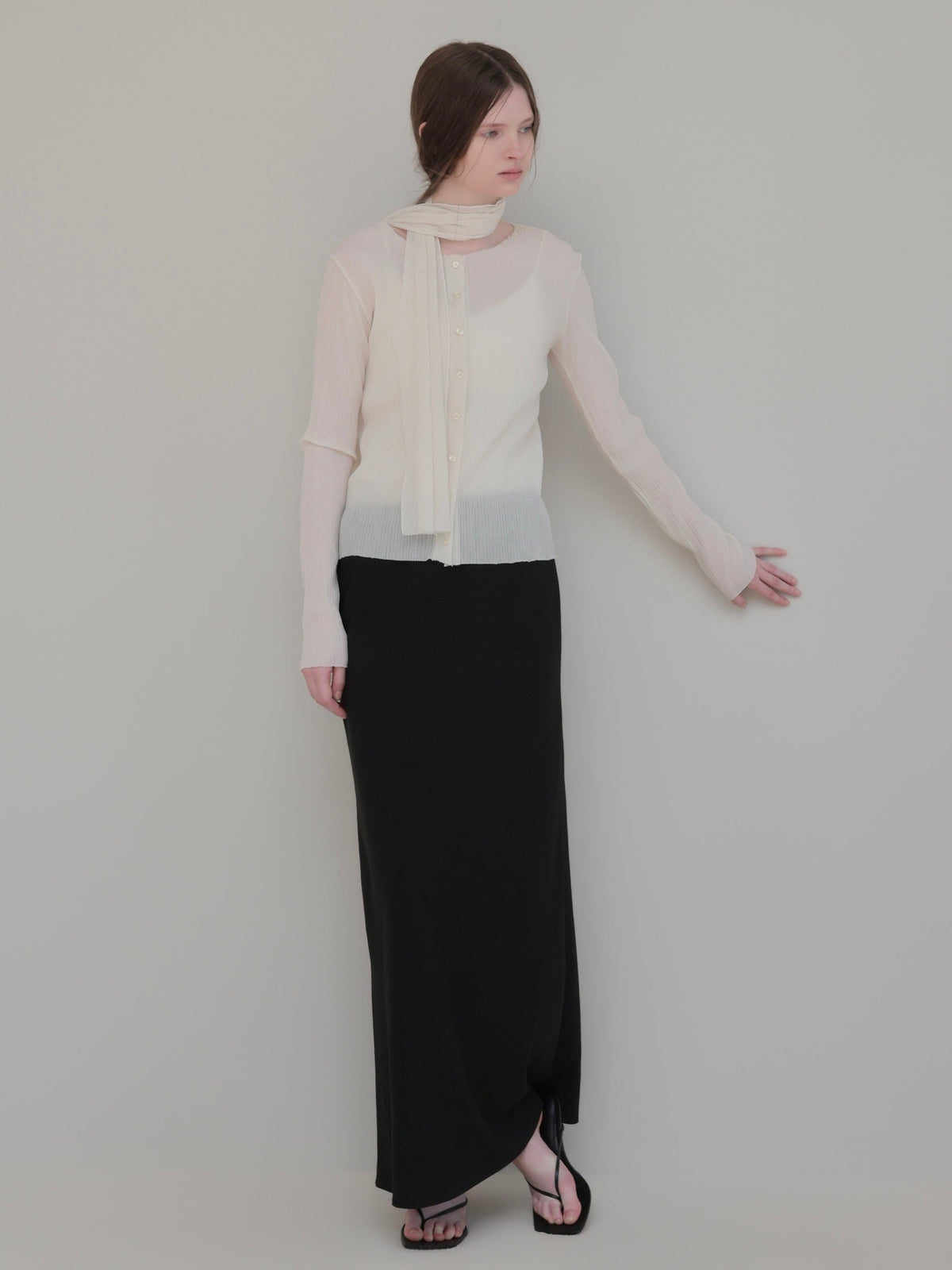 [NOWNS] Inès | Soft banding maxi skirt