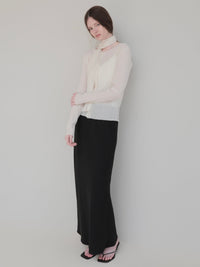 【NOWNS】Seine | Pleats tie cardigan