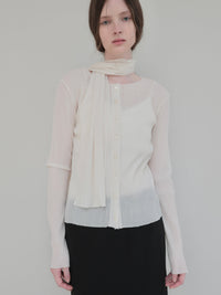【NOWNS】Seine | Pleats tie cardigan
