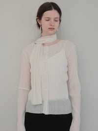 【NOWNS】Seine | Pleats tie cardigan