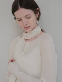 【NOWNS】Seine | Pleats tie cardigan