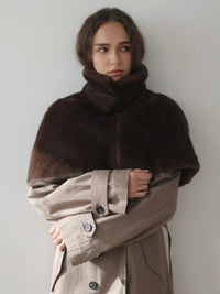 【célon】Collared Fur Cape