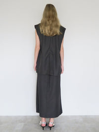 [ SAMPLE SALE ] front tuck wide skirt