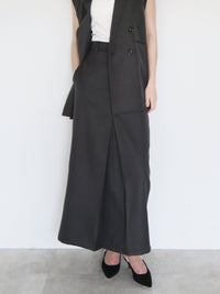 [ SAMPLE SALE ] front tuck wide skirt