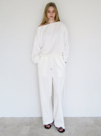 【SAMPLE SALE / swanë】off shoulder loose sweat