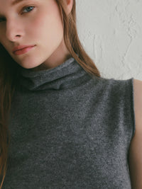 【célon】cashmere sleeveless knit