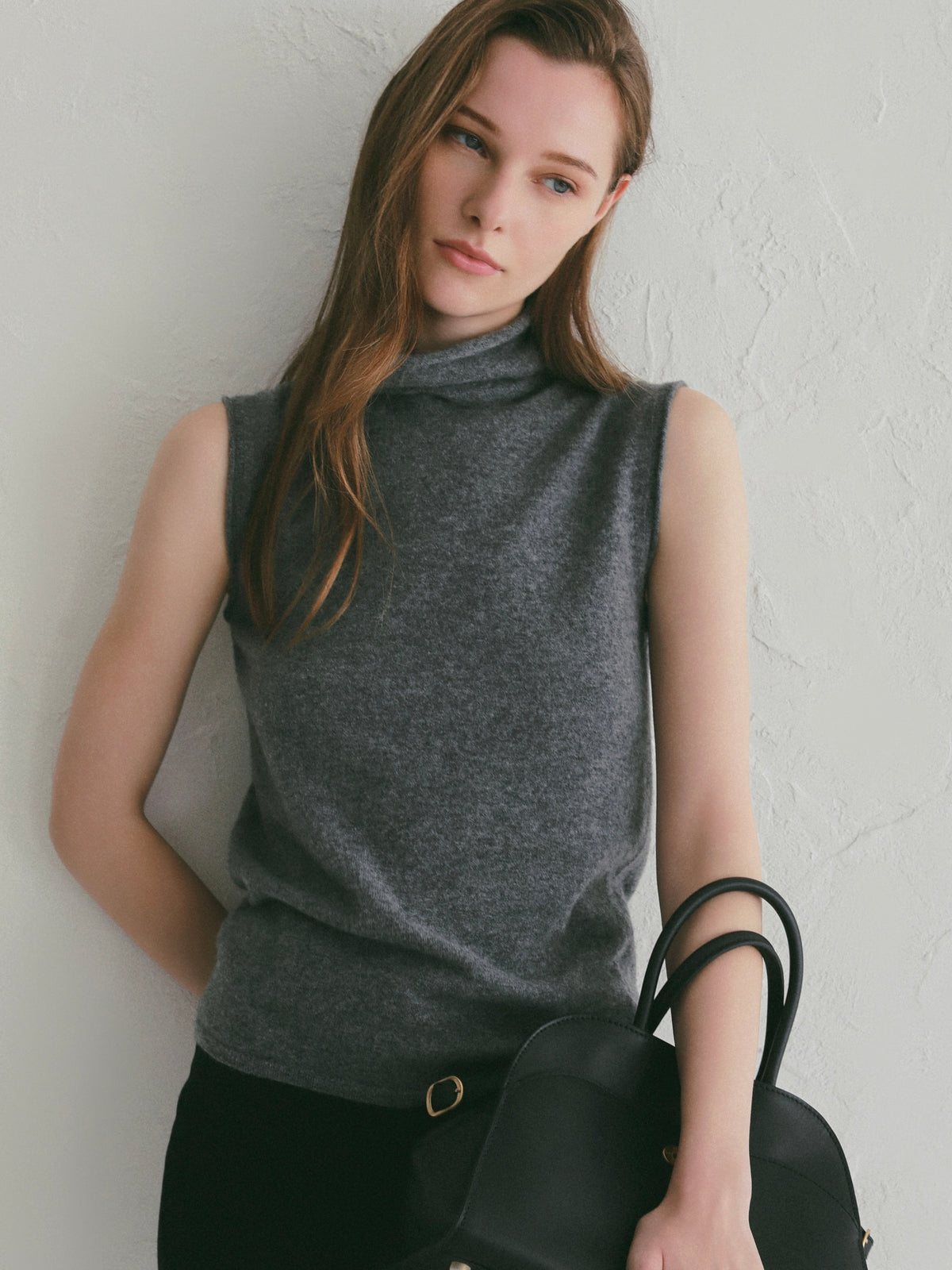 【célon】cashmere sleeveless knit