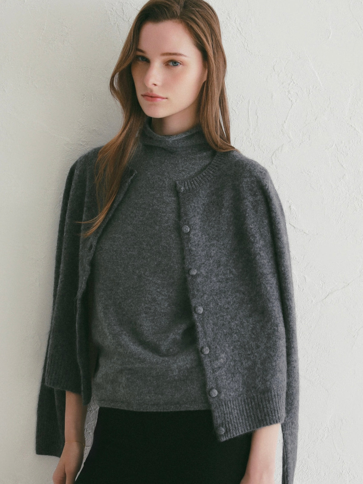 【célon】cashmere sleeveless knit